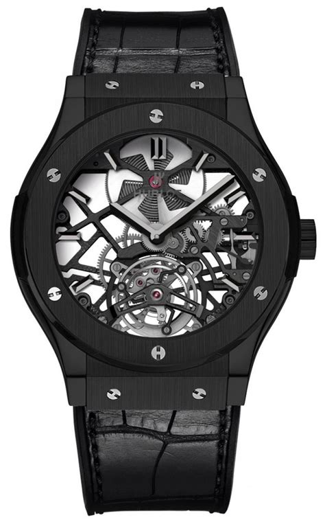 hublot big bang all black skeleton|hublot big bang tourbillon skeleton.